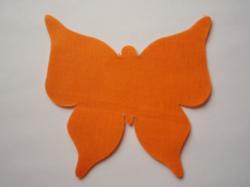 Butterfly Laser Cut Appliques (Size: 5"W, Color: Orange  )