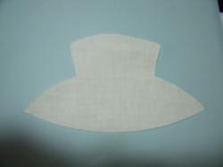 Hat Laser Cut Appliques (Size: with FUSIBLE - 5"W, Color: White)