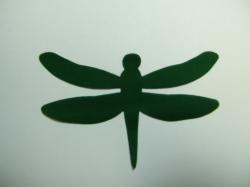 Dragonfly Laser Cut Appliques (Size: 4"W, Color: Green )
