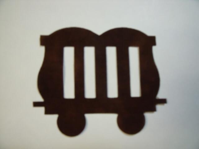 Zoo Car Giant Laser Cut Applique (Size: with FUSIBLE - 8.75"W, Color: Tonal - Brown)