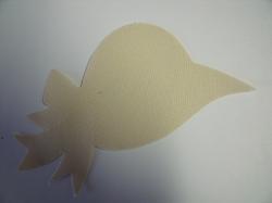 Hat / Sunbonnet Laser Cut Appliques (Size: with FUSIBLE - 4"W, Color: Tan/Beige, Direction: Facing left)