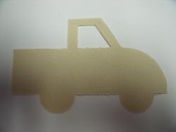 Truck Laser Cut Appliques (Size: 5"W, Color: Tan/Beige , Direction: Facing right)