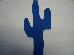 Cactus Laser Cut Appliques (Size: 4"H, Color: Blue )