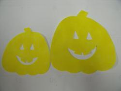 Halloween Jack O' Lantern Lg & Sm Set Laser Cut Appliques (Size: Lge & Sm, Color: Yellow Tonal)