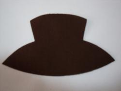Hat Laser Cut Appliques (Size: 6"W, Color: Brown)