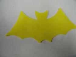 Bat Laser Cut Appliques (Size: 6"W , Color: Tonal - Yellow)