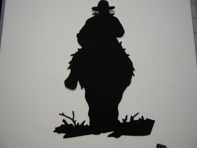 Cowboy - Chad Silhouette Laser Cut  (Size: WITH Backing - 10"H)