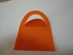 Purse Die Cut Appliques (Size: with FUSIBLE - 4"H, Color: Orange)
