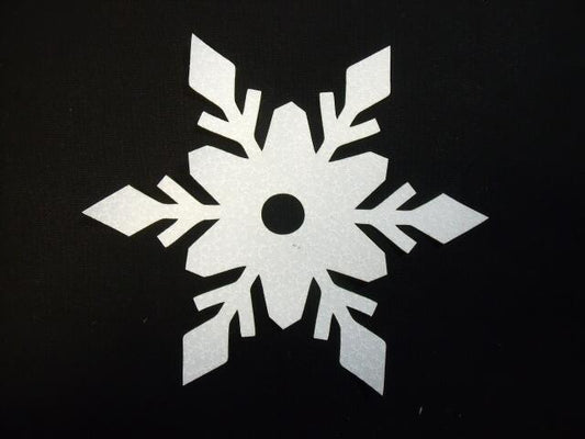 Snowflake Design #5 Laser Cut Appliques (Size: 4", Color: White Floral)