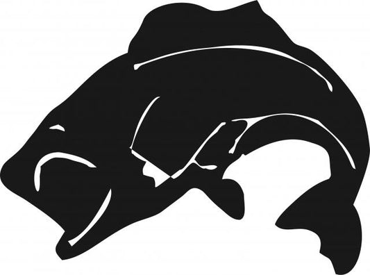 Fish - Jumping Laser Cut Silhouette  (Size: 9"W, Direction: jumping left)
