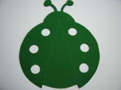 Ladybug Laser Cut Appliques (Size: 5"H, Color: Green )
