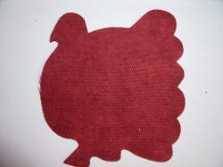 Turkey Laser Cut Appliques (Size: with FUSIBLE - 6"H, Color: Tonal - Cinnamon, Direction: Facing right)