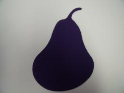 Pear Laser Cut Appliques (Size & Pricing: 5"H, Color: Purple )