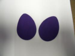Easter Egg Laser Cut Appliques (Size: 5"H, Color: Purple )