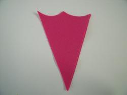 Ice Cream Cone Laser Cut Appliques (Size: With FUSIBLE- 5"H, Color: Hot Pink )