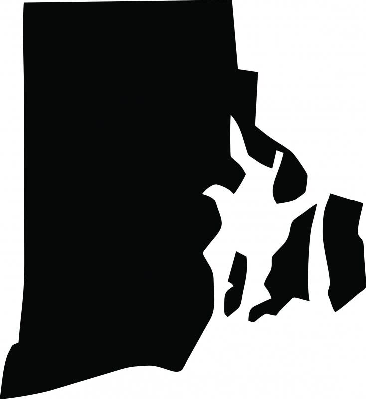 Rhode Island Silhouette Laser Cut Appliques (Size: 10"H)