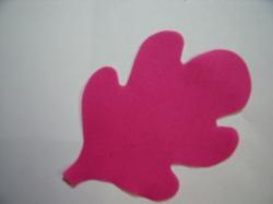 Oak Leaf  #2 Laser Cut Appliques (Size: with FUSIBLE - 5"H, Color: Hot Pink )