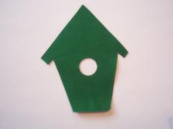 Birdhouse Laser Cut Appliques (Size: 5"H, Color: Green )