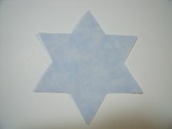 Star of David Die Cut Appliques (Size: 6", Color: Tonal - Pastel Blue )