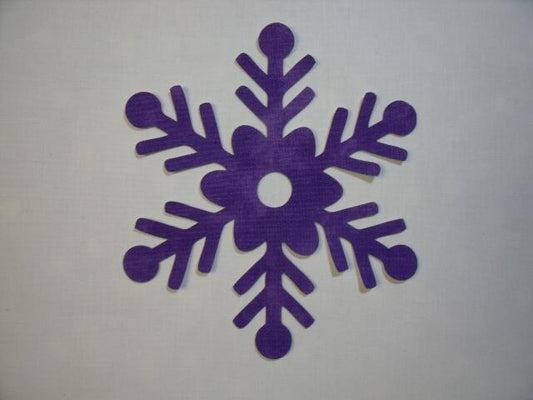 Snowflake Design #4 Laser Cut Appliques (Color: Tonal - Purple, Size: 4")