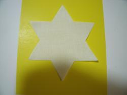 Star of David Die Cut Appliques (Size: with FUSIBLE - 5", Color: White )