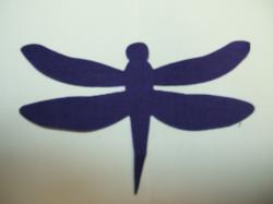 Dragonfly Laser Cut Appliques (Size: 6"W, Color: Purple  )