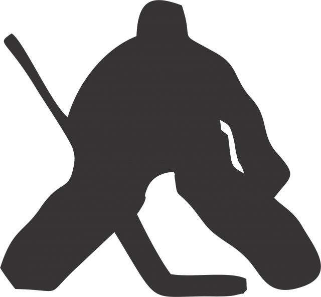 Hockey Goalie #2 Laser Cut Appliques (Size: 9"H, Direction: Facing - left)