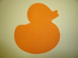 Rubber Duckie Laser Cut Appliques (Size: 5"H, Color: Orange , Direction: Facing left)
