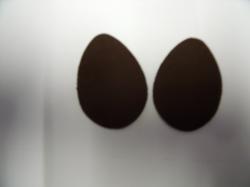 Easter Egg Laser Cut Appliques (Size: 4"H, Color: Brown  )