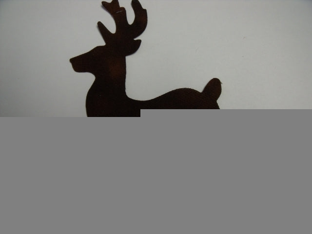 Reindeer Laser Cut Appliques (Size: 4"H, Color: Black, Direction: Facing left)