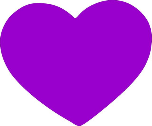 Heart Laser  Cut Appliques (Size: with FUSIBLE - 6"W, Color: Purple)