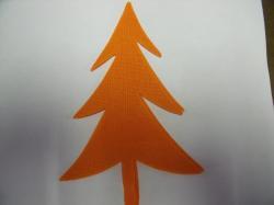 Fir Tree Laser Cut Appliques    (Size: 4"H, Color: Orange  )