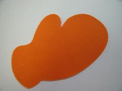 Mitten Laser Cut Appliques (Size: 6"H, Color: Orange , Direction: Facing left)