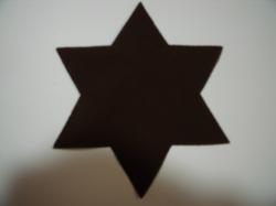 Star of David Die Cut Appliques (Size: with FUSIBLE - 5", Color: Brown )