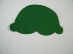 Ice Cream Scoop Laser Cut Appliques (Size: With FUSIBLE- 6"W, Color: Green )