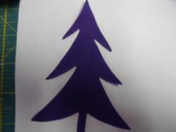 Fir Tree Laser Cut Appliques    (Size: 6"H, Color: Purple  )