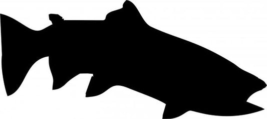 Fish -Salmon Silhouette Laser Cut Appliques (Size: 9"W, Direction: facing right)