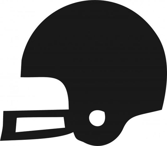 Football Helmet Laser Cut Appliques (Size: with FUSIBLE - 7"W, Direction: facing left)
