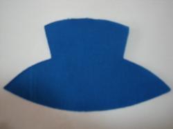 Hat Laser Cut Appliques (Size: with FUSIBLE - 6"W, Color: Blue)