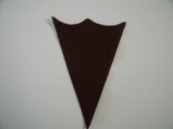 Ice Cream Cone Laser Cut Appliques (Size: With FUSIBLE- 6"h, Color: Brown  )