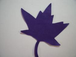Maple Leaf Laser Cut Appliques (Size: 5"H, Color: Purple )