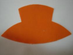 Hat Laser Cut Appliques (Size: with FUSIBLE - 4"W, Color: Orange)