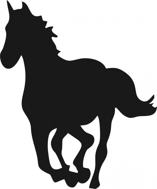 Horse Galloping Silhouettes Laser Cut Appliques (Size: 10"H, Direction: running left)