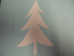 Fir Tree Laser Cut Appliques    (Size: 5"H, Color: White  )