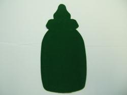 Baby Bottle Laser Cut Appliques (Size: with FUSIBLE - 5"H, Color: Green  )