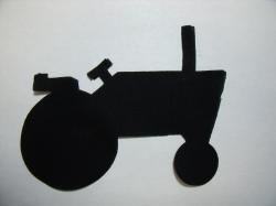 Tractor Laser Cut Appliques (Size: 5"H, Color: Black, Direction: Facing left)