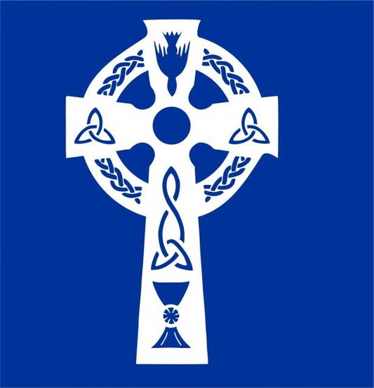 Cross #1 Silhouette Laser Cut Appliques (Size: 8"H, Color: White)
