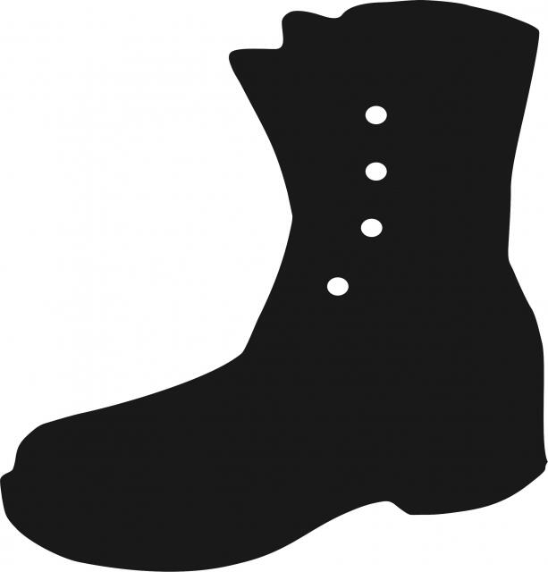 Combat Boot Laser Cut Appliques (Size: 9"H, Direction: facing left)