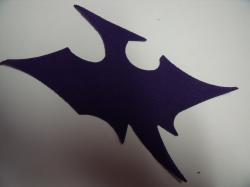 Dinosaur - Pterodactyl Laser Cut Appliques (Size: with FUSIBLE - 6"W, Color: Purple  , Direction: Facing right)