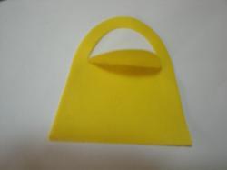 Purse Die Cut Appliques (Size: with FUSIBLE - 5"H, Color: Yellow)
